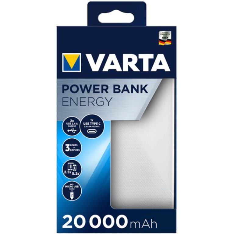 VARTA Power Bank Energy 20000mAh White