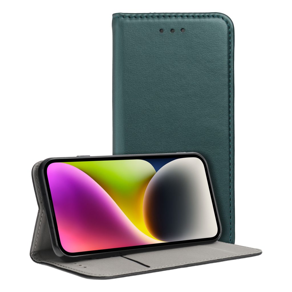 Inteligentné magnetické puzdro pre SAMSUNG A54 5G tmavo zelené