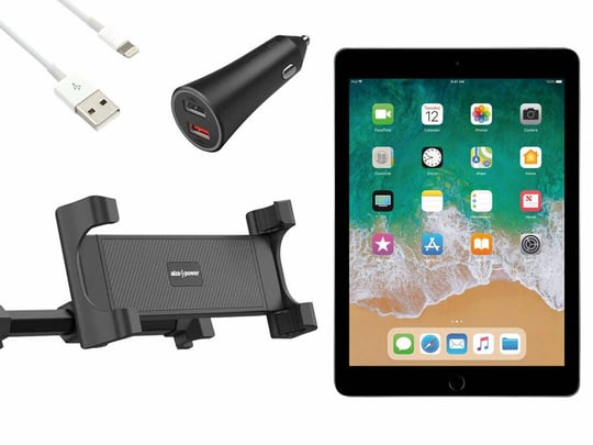 Tablet Apple iPad 6  Space Grey 128GB, Car Charger, Tablet Holder