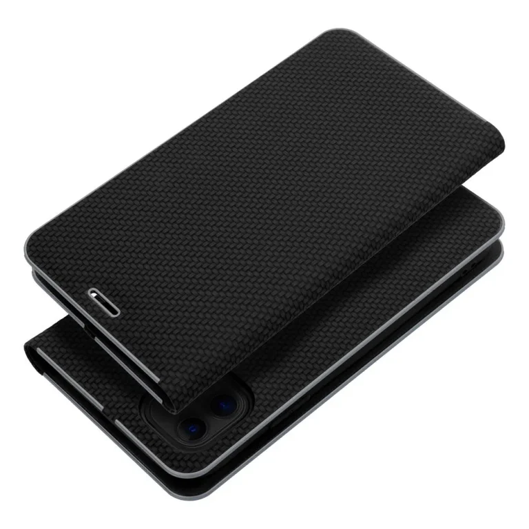Karbónové puzdro LUNA Book pre IPHONE 16 Pro Max Black